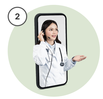 Step 2 — online consultation with a physician
